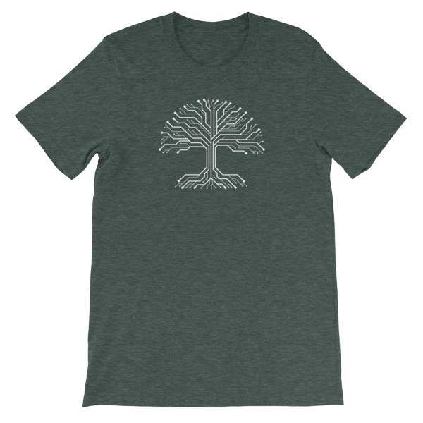 Digital Tree Roots Unisex T-Shirt - Hacker Apparel - Image 4