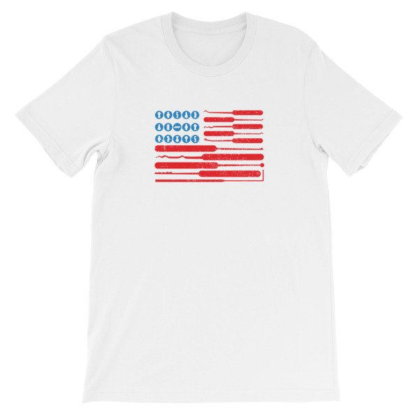 Distressed Lockpick Flag Unisex T-Shirt | Hacker Apparel - Image 2