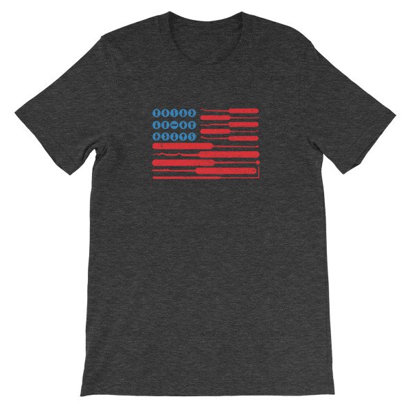 Distressed Lockpick Flag Unisex T-Shirt | Hacker Apparel - Image 6