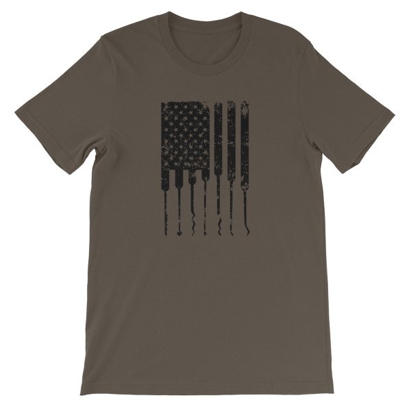 Distressed Lockpick Flag Unisex T-Shirt | Hacker Apparel - Image 4