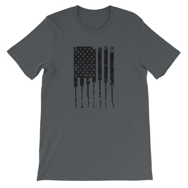 Distressed Lockpick Flag Unisex T-Shirt | Hacker Apparel - Image 3