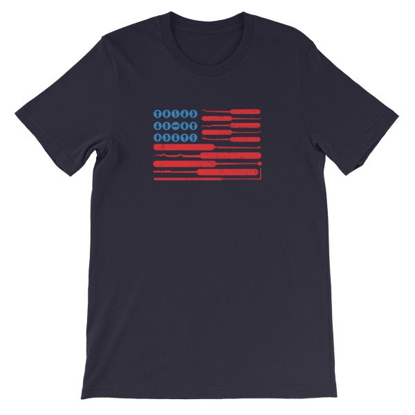 Distressed Lockpick Flag Unisex T-Shirt | Hacker Apparel - Image 5