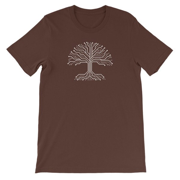 Digital Tree Roots Unisex T-Shirt - Hacker Apparel - Image 2